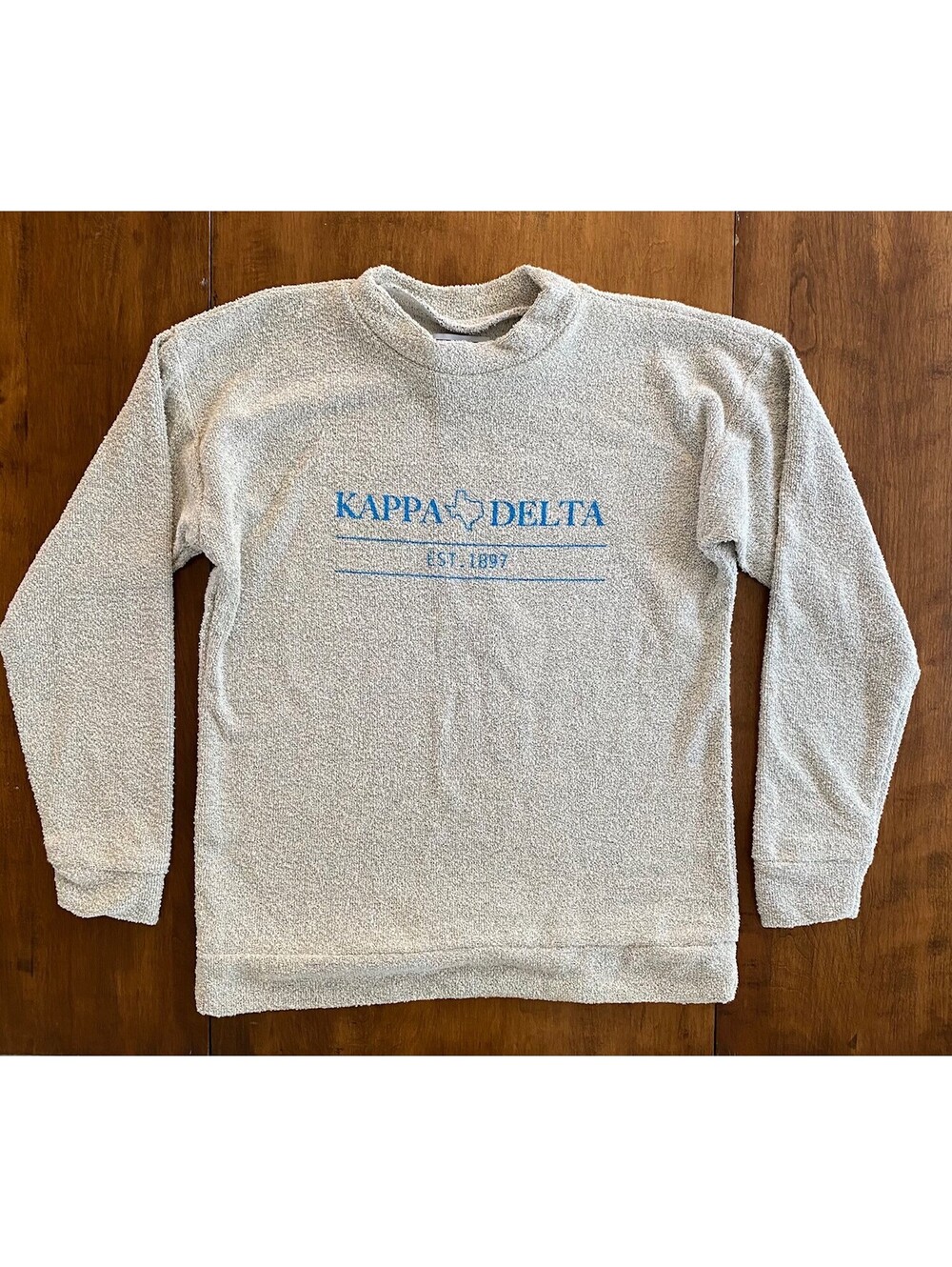 Womens WOOLLY THREADS KAPPA DELTA PULLOVER TOP SWEATER Long Sleeves TEXTURED Lg